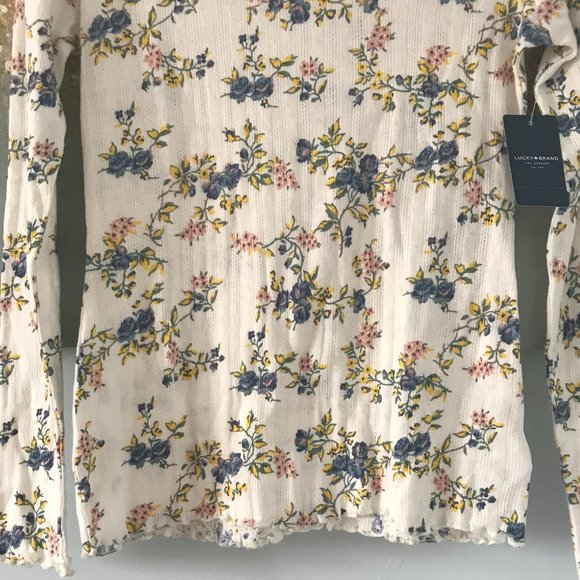 Lucky Brand Cotton Floral Henley (NWT) - Picture 3 of 13
